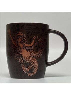 Starbucks Mermaid Siren Coffee Mug Brown 2011 Ceramic 12 oz